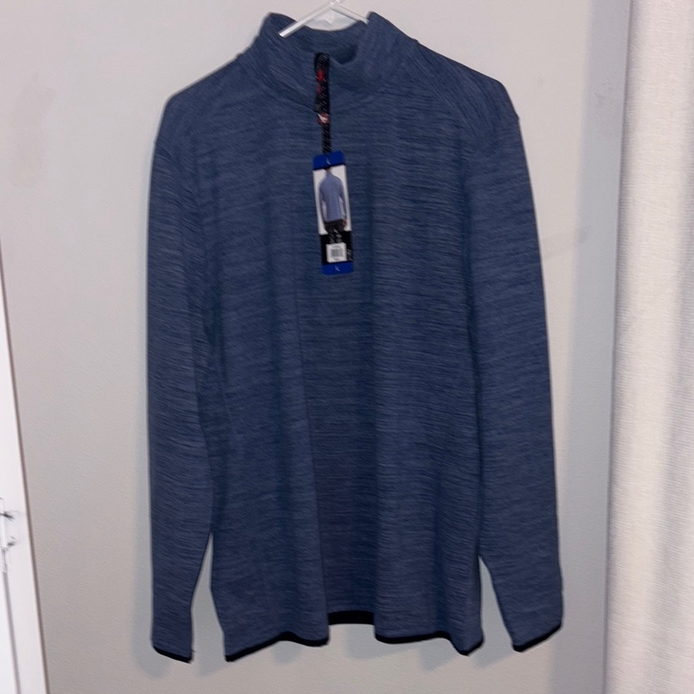 Men's Blue Quarter-Zip Sweater